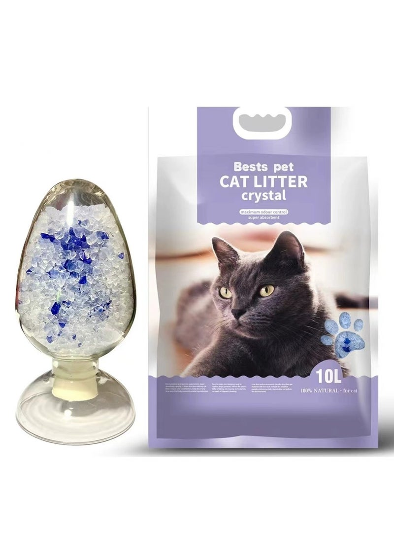 10 لترات 4.2 كجم، رمل للقطط، رمل كريستالي للقطط، رمل ممتاز للقطط، رمل من جل السيليكا للقطط - Image 3